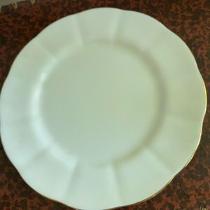 Set of 4 Royal Albert Bone China - Plate white with Gold rim